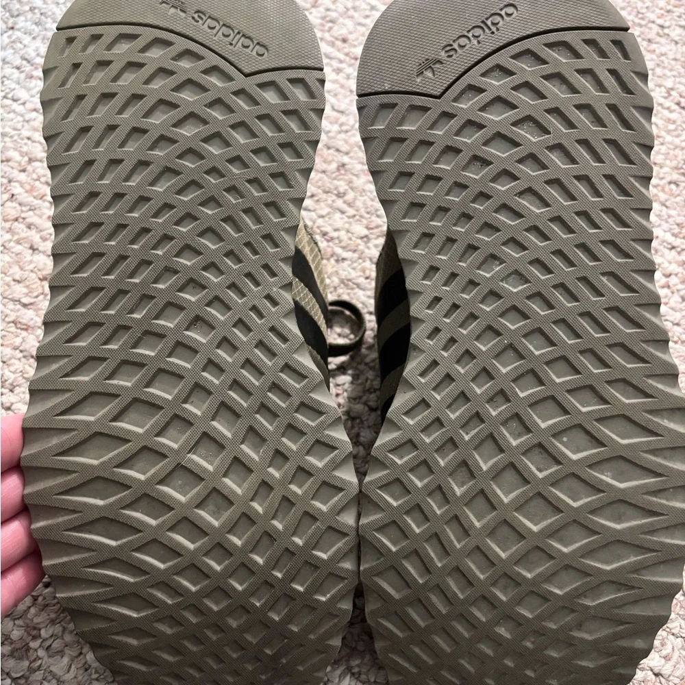 Adidas Men's Khaki and Black Sneakers